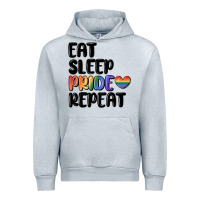 Heather Grey eat sleep pride repeat Urban Hoodie - MaliasSmallBusiness