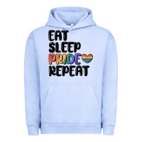 Pigment Grape Ice eat sleep pride repeat Urban Hoodie - MaliasSmallBusiness