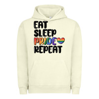 Pigment Pistachio eat sleep pride repeat Urban Hoodie - MaliasSmallBusiness