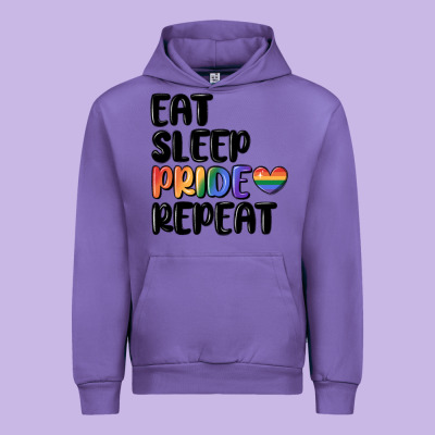 Eat Sleep Pride Repeat Urban Hoodie Designed By Maliassmallbusiness