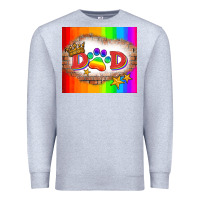 Heather Grey lgbtq dad and paw Premium Sweatshirt - HRA Design Shop