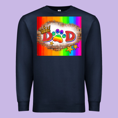 Lgbtq Dad And Paw Premium Sweatshirt Designed By Hra Design Shop