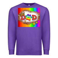 Purple lgbtq dad and paw Premium Sweatshirt - HRA Design Shop