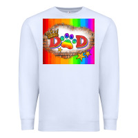 White lgbtq dad and paw Premium Sweatshirt - HRA Design Shop