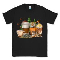 Black coffee cups tiger with coffee beans Classic Tee - texasbilliewilder