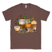 Chestnut coffee cups tiger with coffee beans Classic Tee - texasbilliewilder