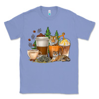Colony Blue coffee cups tiger with coffee beans Classic Tee - texasbilliewilder