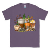 Lavender coffee cups tiger with coffee beans Classic Tee - texasbilliewilder