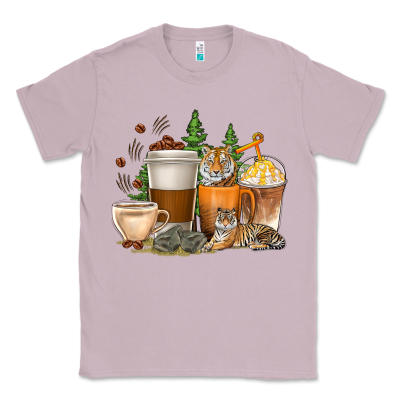 Coffee Cups Tiger With Coffee Beans Classic Tee by texasbilliewilder | Teevron