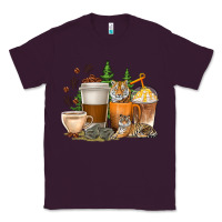 Plum coffee cups tiger with coffee beans Classic Tee - texasbilliewilder