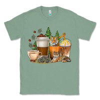 Sage coffee cups tiger with coffee beans Classic Tee - texasbilliewilder