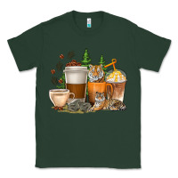 Sports Green coffee cups tiger with coffee beans Classic Tee - texasbilliewilder