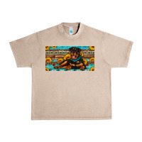 French Oak rottweiler with sunflowers license plate Urban Heavy Tee - Artiststas