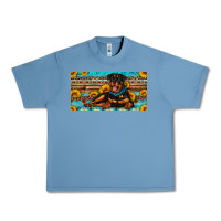 Pebble Blue rottweiler with sunflowers license plate Urban Heavy Tee - Artiststas