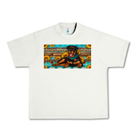 Pistachio rottweiler with sunflowers license plate Urban Heavy Tee - Artiststas