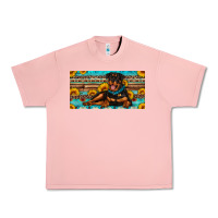 Salmon rottweiler with sunflowers license plate Urban Heavy Tee - Artiststas