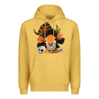Antique Gold halloween witch cow Premium Hoodie - Jasminsmagicworld