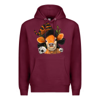 Burgundy halloween witch cow Premium Hoodie - Jasminsmagicworld