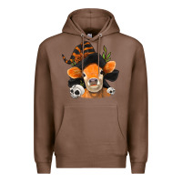 Chestnut halloween witch cow Premium Hoodie - Jasminsmagicworld