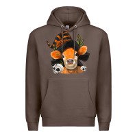 Coffee halloween witch cow Premium Hoodie - Jasminsmagicworld