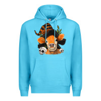 Ocean Blue halloween witch cow Premium Hoodie - Jasminsmagicworld