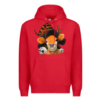 Red halloween witch cow Premium Hoodie - Jasminsmagicworld