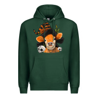 Sports Green halloween witch cow Premium Hoodie - Jasminsmagicworld