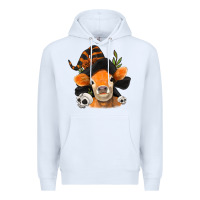 White halloween witch cow Premium Hoodie - Jasminsmagicworld