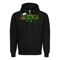 Black st patricks day lucky nurse Zipper Hoodie - RanaPortraitStore