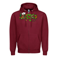 Burgundy st patricks day lucky nurse Zipper Hoodie - RanaPortraitStore