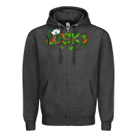 Charcoal Heather st patricks day lucky nurse Zipper Hoodie - RanaPortraitStore