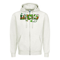 Oatmeal Heather st patricks day lucky nurse Zipper Hoodie - RanaPortraitStore