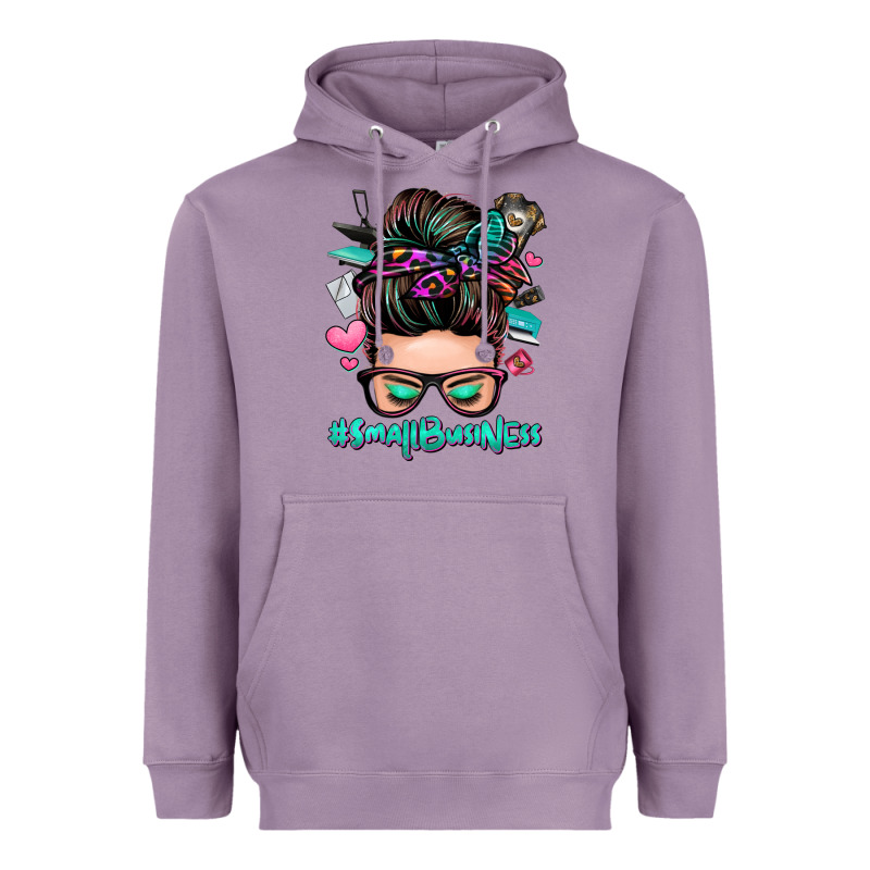 Small Business Messy Bun Heavyweight Hoodie by Zillion Design Studio | Teevron
