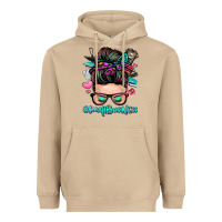 Mushroom small business messy bun Heavyweight Hoodie - Zillion Design Studio
