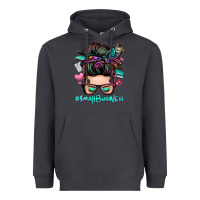 Smoke small business messy bun Heavyweight Hoodie - Zillion Design Studio