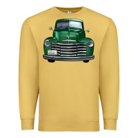 Antique Gold western green truck front view Premium Sweatshirt - FaDigitalArtStudio