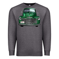 Charcoal Heather western green truck front view Premium Sweatshirt - FaDigitalArtStudio