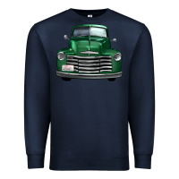 Navy western green truck front view Premium Sweatshirt - FaDigitalArtStudio