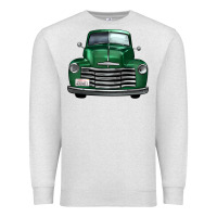 Oatmeal Heather western green truck front view Premium Sweatshirt - FaDigitalArtStudio