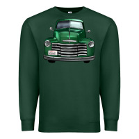Sports Green western green truck front view Premium Sweatshirt - FaDigitalArtStudio