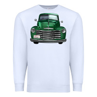 White western green truck front view Premium Sweatshirt - FaDigitalArtStudio