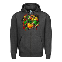 Charcoal Heather juneteenth lips Zipper Hoodie - Zillion Design Studio