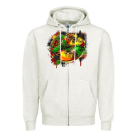 Oatmeal Heather juneteenth lips Zipper Hoodie - Zillion Design Studio