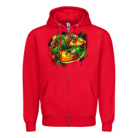 Red juneteenth lips Zipper Hoodie - Zillion Design Studio