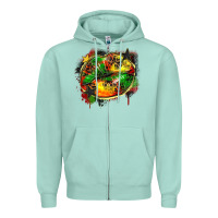 Seafoam juneteenth lips Zipper Hoodie - Zillion Design Studio