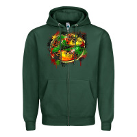 Sports Green juneteenth lips Zipper Hoodie - Zillion Design Studio