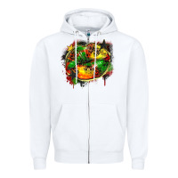 White juneteenth lips Zipper Hoodie - Zillion Design Studio