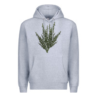 Heather Grey Botanical Sagebrush Illustrations Premium Hoodie - LillyAllenDesigns