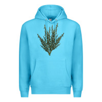 Ocean Blue Botanical Sagebrush Illustrations Premium Hoodie - LillyAllenDesigns