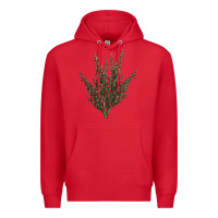 Red Botanical Sagebrush Illustrations Premium Hoodie - LillyAllenDesigns